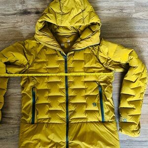 Mustard Hooded Puffer Jacket